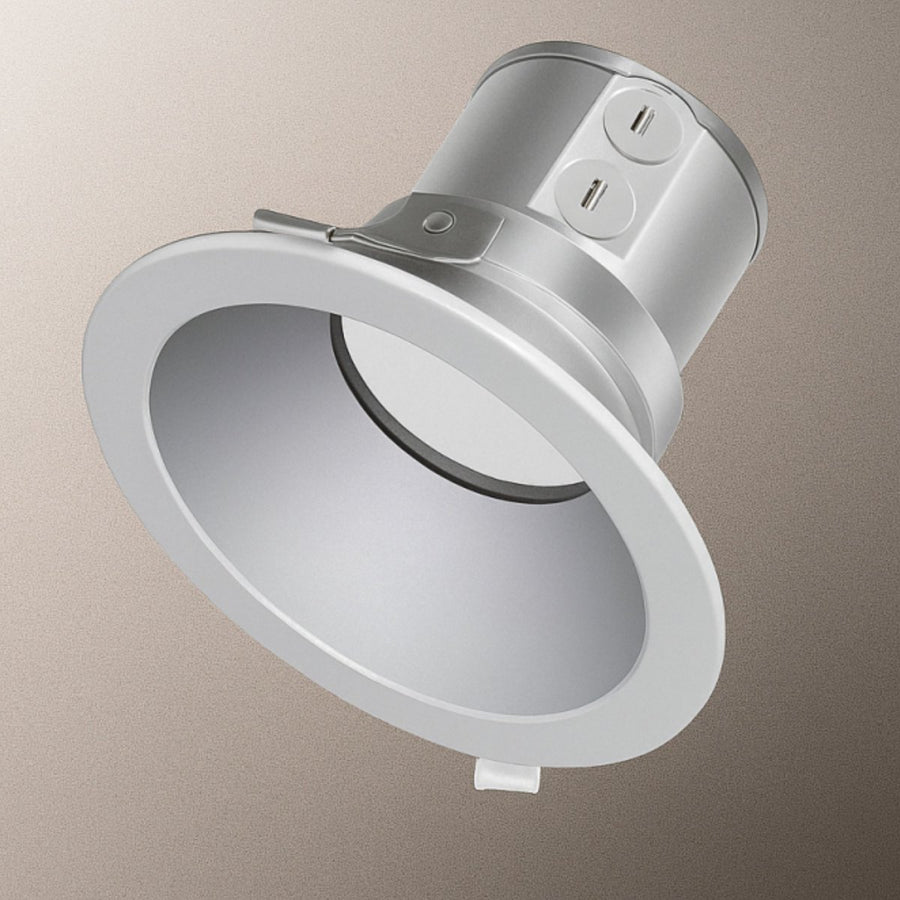 Utopia Lighting LJD 4-Inch LED J-Box Downlight, 10/15/20W, 3000/3500/4000K, 120-347V, Round Trim, LJD-3SL-3T-UNV-RT4