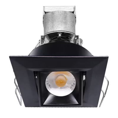 Envision LED 1" LV Square Gimbal Downlight, 1CCT selectable 30K, Black, LED-MDL-1-ADJ-6W-30K-SQ-BLK-12V