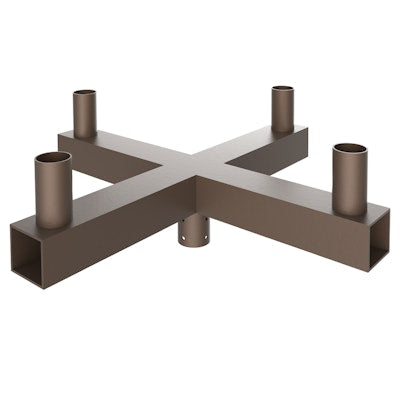 Envision LED Tenon, Square Bullhorn 4-Head X-Adapter, Bronze, TN-BH-SQ-90-4X
