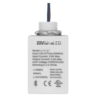 Envision LED S-Line, Dimmable power pack. Dim any 0-10V fixture, White, S-PP-BT
