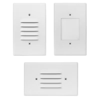 Envision LED Step Light, 3 Interchangeable Faces, (Horizontal/Vertical)/ Flat Frost, Lux-Line, 1CCT selectable 27K, White, LED-STEP-AGL-2W-27K-120-WH