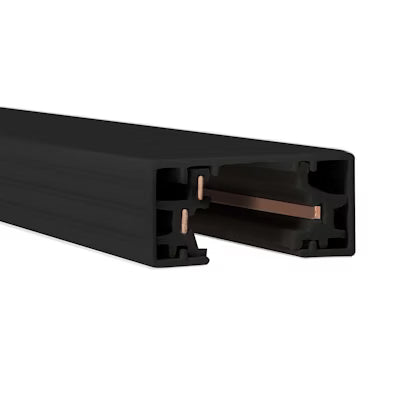 Envision LED 4' Track Single Circuit 3-Wire w/ End Cap, Black, TS3-4FT-SM-BL