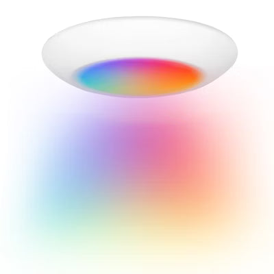 Envision LED 6" Disk Lite, Cusp-Line SMART, CCT Selectable RGB+CW, White, LED-CDSK-6-15W-RGB+W-WH