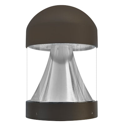 Envision LED Bollard Head, Round Cone Dome Top, 5CCT Selectable 27k/30k/35k/40k/50k, Bronze, LED-BLD-RD-5CCT-CN-DM-BZ
