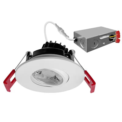 Envision LED 3" Gimbal Downlight, SnapTrim-Line, 2CCT Selectable 30K-18K, White, LED-DLJBX-ADJ-3-6W-3WD-WH-R