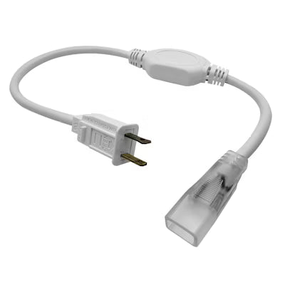 Envision LED 18" Power Cord Set cord, Coupling, end cap, White, ST-POWSET-18