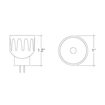 Envision LED, MR-8 LED Lux-Line, 1CCT Selectable 3000K, Black, LED-MR8-2.5W-30K-38D-BL