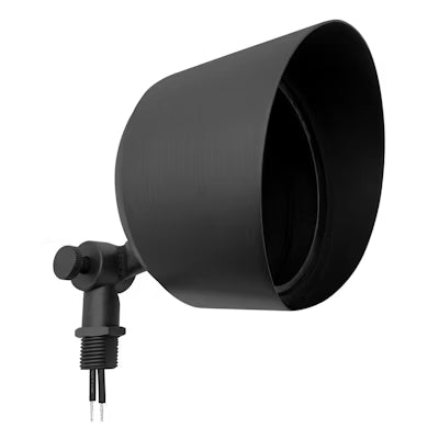 Envision LED Landscape Flood Light, Large Round, Matte Black, FL-LG-RD-BR-MBL-12V