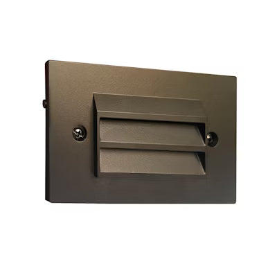 Envision LED Surface Mount Step Light - 5"ch Width - Louver, 5CCT Selectable 27K/30K/35K/40K/50K, Bronze, LED-STEP-LVR-SM-5-4W-5CCT-ALM-BZ-LV