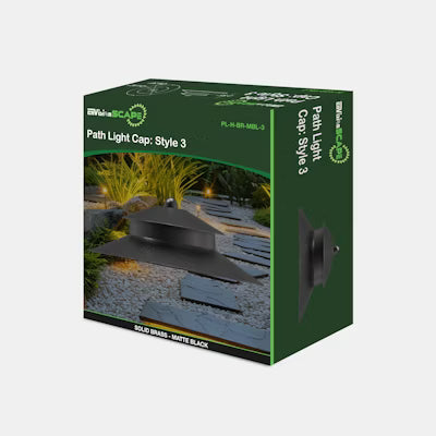 Envision LED Path Light Cap, Style 3, Matte Black, PL-H-BR-MBL-3