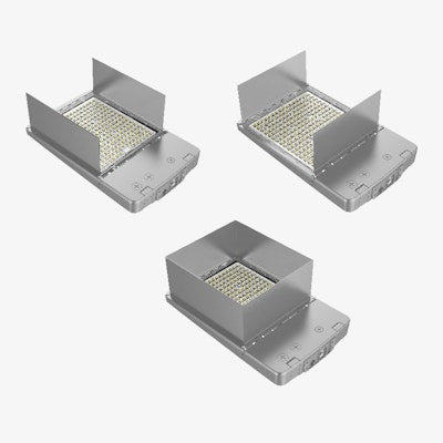 Envision LED ARL3, OPTIC-Line, 4 Piece Shield for 5P300 BACK/FRONT/SIDES, Gray, ARL3-3B-XL-HSS-GRY