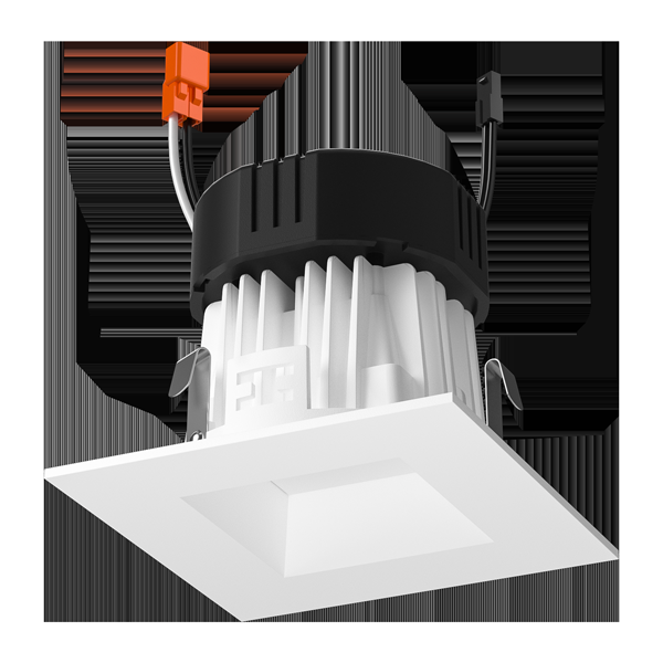 Elco Lighting 4" Square Insert, 0-10V, CCT Selectable, Black, EL487CT5BB