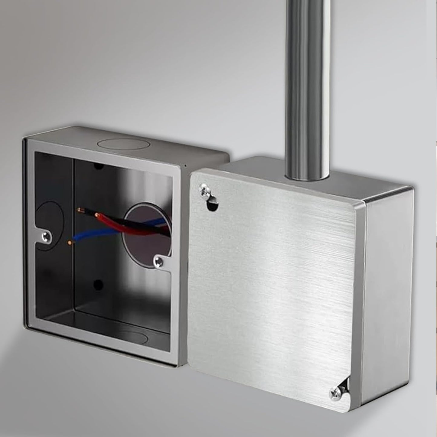 SELECT 10 Pack 5/8" Raised 4" Square (4S) One Gang Plaster Ring with Angled Slots, Mud Ring, Smart Home Décor for Wiring Connections, Housing Receptacles & Switches, SEL-1PR58-10PK