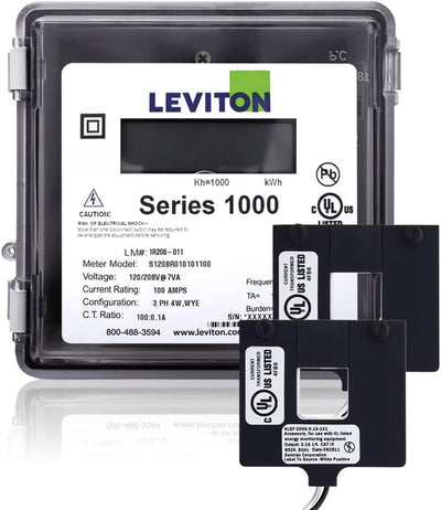 Leviton Series 1000 120/240V 100A 1P3W Outdoor Kit with 2 Split Core CTs, 1O240-1W