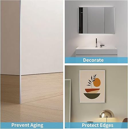 Peel and Stick Metal Edge for Hexagon Tiles (Brushed Nickel,10 Piece)