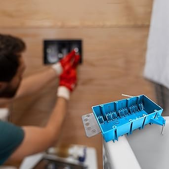 Select 16 Pack Nail On Plastic Ceiling Box with Bar Hangers 4 Inches Round PVC New Work Electrical Box with Ground 20 Cubic