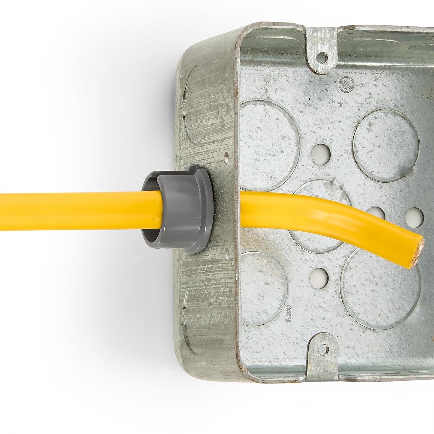 SELECT 100 Pack Connectors, 3/4 Inch Non-Metallic Cable Connectors, Snap Style Installation, Home Improvement Electrical Supplies for Confined Areas - Three Cables #6-#8