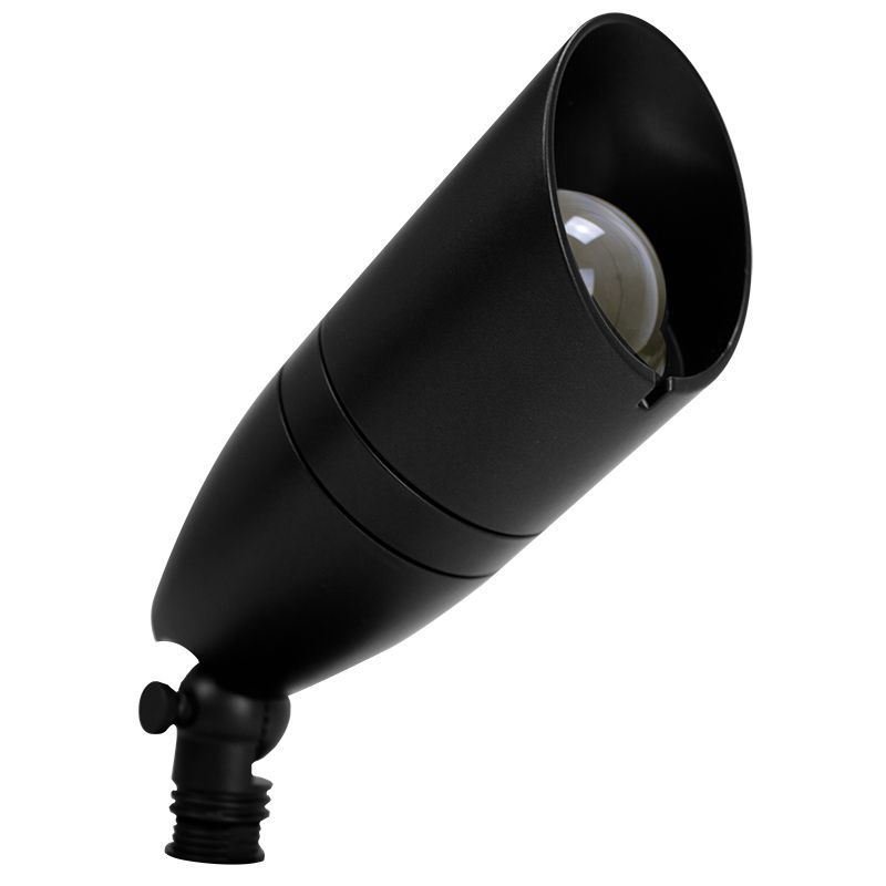 Westgate 120V Garden Bullet Lights with Shroud, 8W, 3000K/4000K/5000K Black, AD120-018-MCT-BK