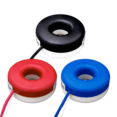 Leviton Current Transformers, 200A, Blue/Red/Black, 1 Each, 200:0.1A, 0.72", for Sub-Metering, CDA02-312