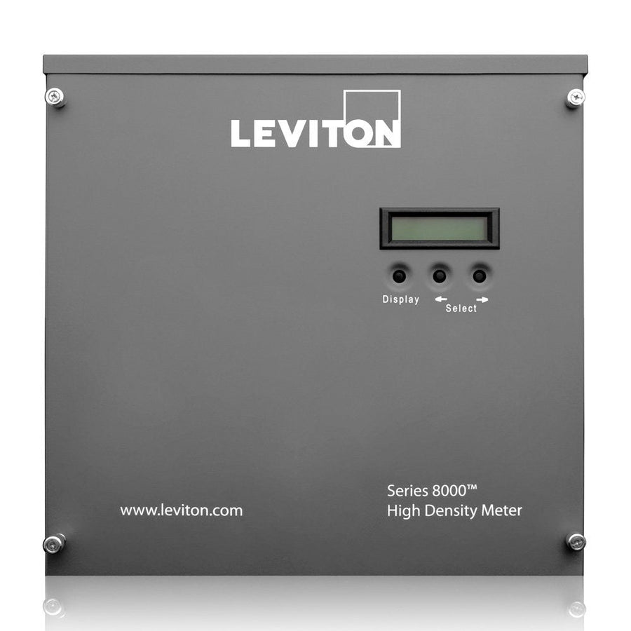 Leviton VerifEye Series 8000 Commercial & Industrial Multiple Point High Density Smart Meter, Phase Config 24x1 with Termination Enclosure, S8UTS-241
