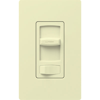 Lutron Skylark Contour Dimmer Switch for Electronic Low-Voltage, 300W ELV, Single Pole/3-Way, CTELV-303P-AL, Almond