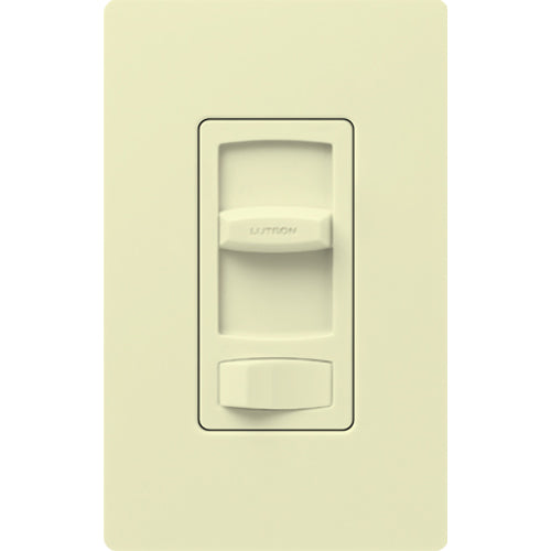 Lutron Skylark Contour Dimmer Switch for Electronic Low-Voltage, 300W ELV, Single Pole/3-Way, CTELV-303P-AL, Almond