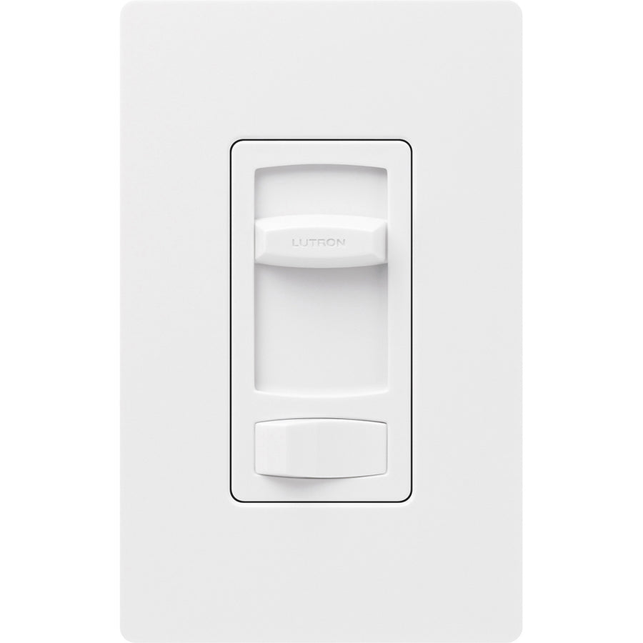 Lutron Skylark Contour Dimmer Switch for Electronic Low-Voltage, 300W ELV, Single Pole/3-Way, CTELV-303P-WH, White