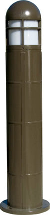 Dabmar Fiber G Bollard Open Cage 120V E26 No Lamp , D140-BZ, Bronze