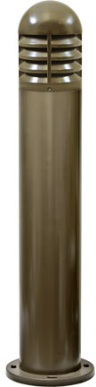 Dabmar Fiber G Bollard Louvered 120V-277V G24 LED 12W 30K, D180-L12-30K-BZ, Bronze
