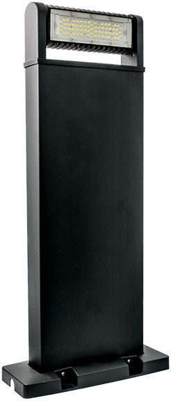 Dabmar Cast Alum Bollard Tilting 120V-277V LB 60W 40K, D820-LB60-40K-B, Black