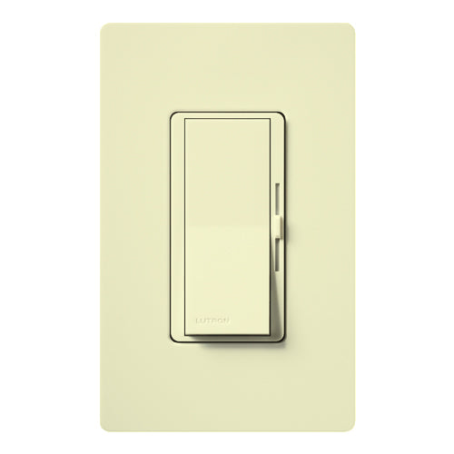 Lutron Diva Dimmer, 1000W, Single-Pole, 120V, Incandescent/Halogen, Almond, DV-10P-AL