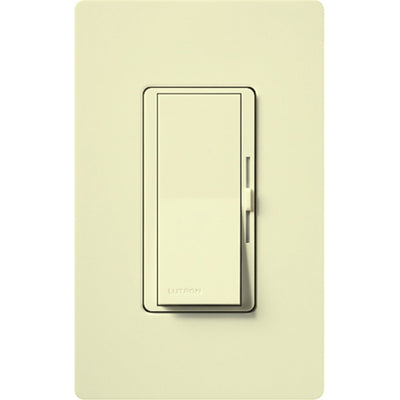 Lutron Diva Reverse-Phase (ELV) Dimmer Switch, 250W LED or 500W ELV, Single Pole/3-Way, Neutral Required, 120V, DVRP-253P-AL, Almond
