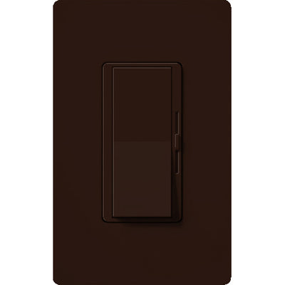 Lutron Diva Reverse-Phase (ELV) Dimmer Switch, 250W LED or 500W ELV, Single Pole/3-Way, Neutral Required, 120V, DVRP-253P-BR, Brown