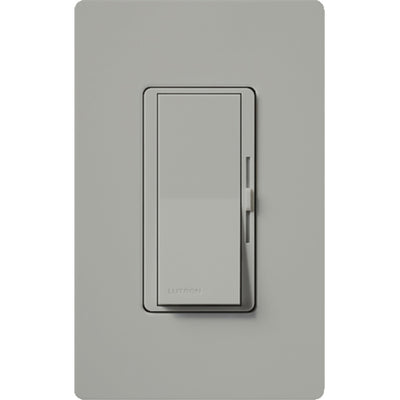 Lutron Diva Reverse-Phase (ELV) Dimmer Switch, 250W LED or 500W ELV, Single Pole/3-Way, Neutral Required, 120V, DVRP-253P-GR, Gray