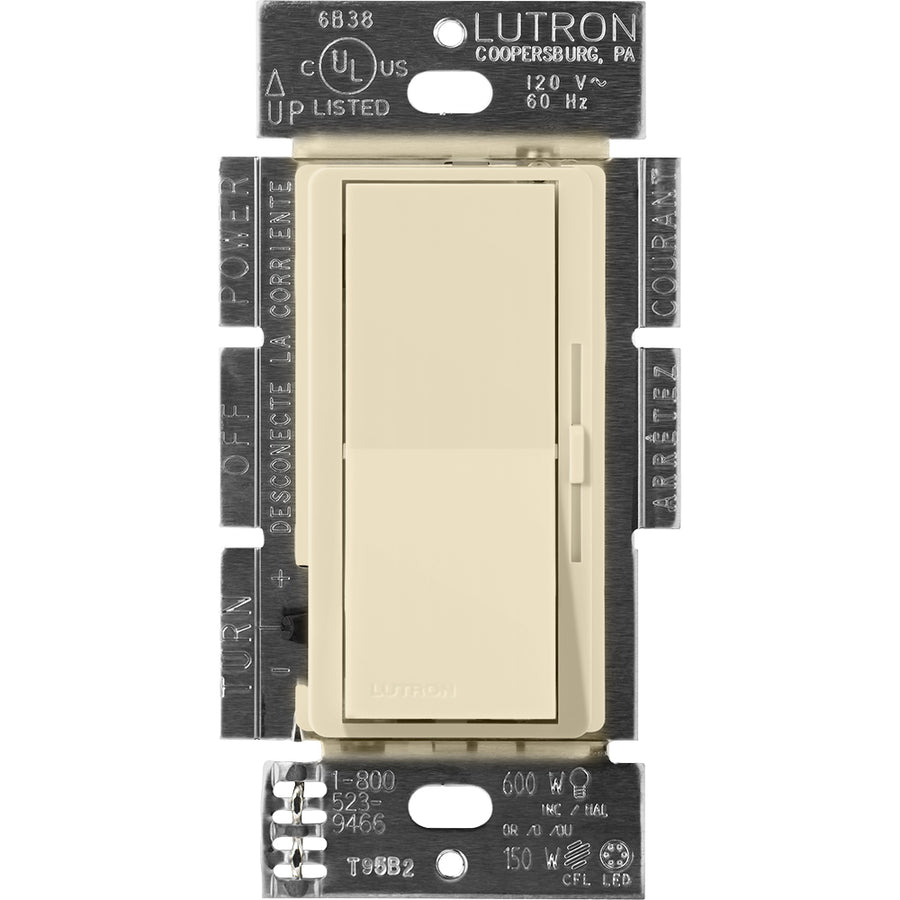 Lutron Diva 250W LED+ Dimmer Switch, 120V, Single Pole/3-Way, Brilliant Sand, DVSCCL-253P-SD