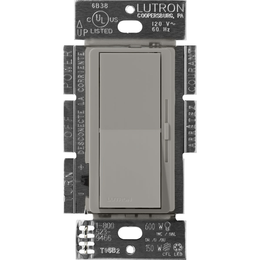 Lutron Diva Dimmer, 300W, Electronic Low-Voltage, 3-Way, Cobblestone, DVSCELV-303P-CS