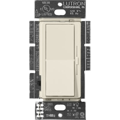 Lutron Diva Dimmer, 8A, 120V, 3-Way, Fluorescent/LED, Pumice, DVSCF-103P-PM