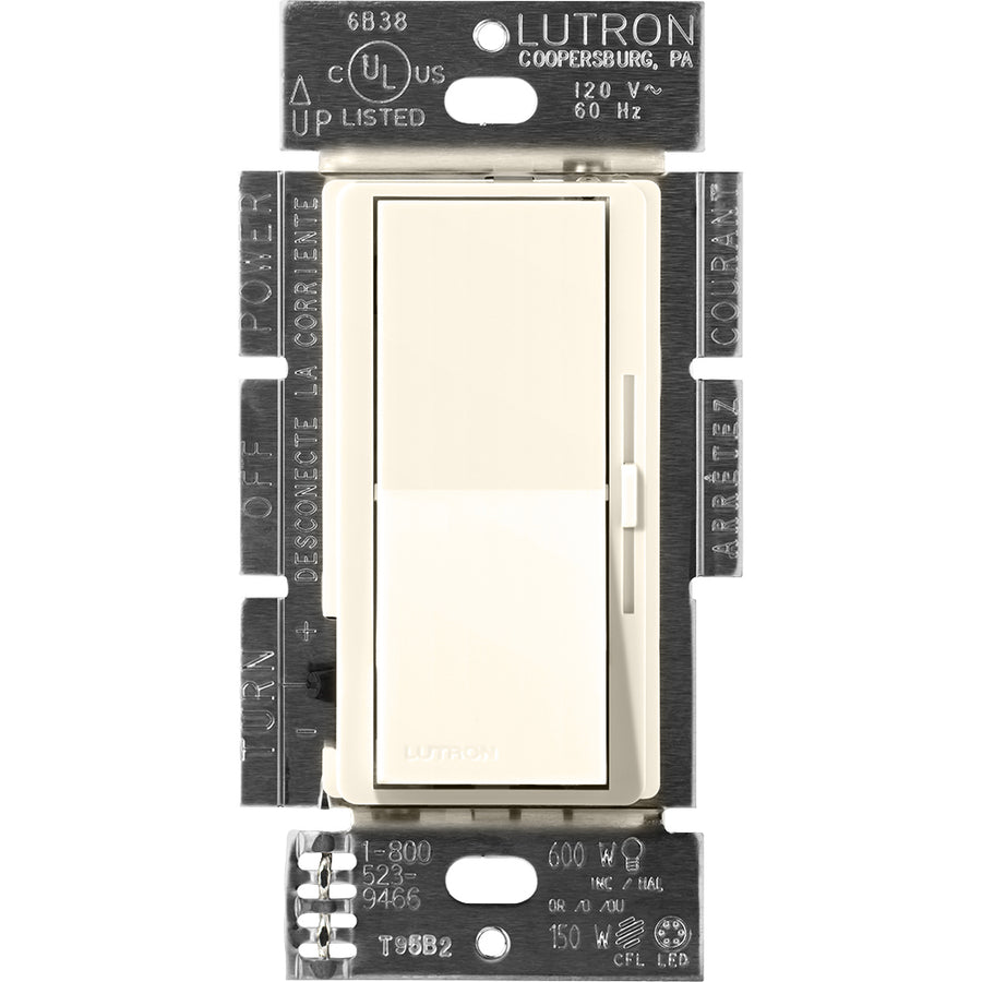 Lutron Diva Dimmer, 450W, Magnetic Low-Voltage, Single-Pole, 120V, Biscuit, DVSCLV-600P-BI