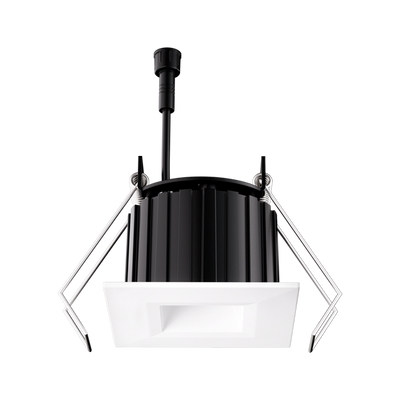 Elco Lighting Architectural Oak 1" Square Recessed Downlight, 8W, 3500K, CRI93, Wet Location, White, E1AK12F35W