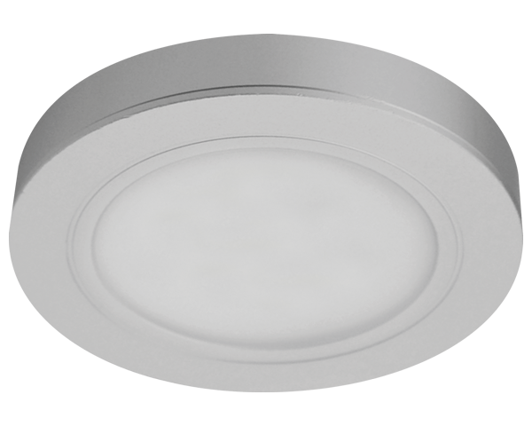 Elco Lighting Aster Mini Slim Round LED Undercabinet Puck Light, 3.5W, 3000K, Nickel, E250N