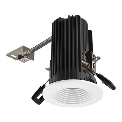 Elco Lighting Teak 2" Round Baffle LED Light Engine, 10.5-12W, 2700K, CRI93+, All Black, E2L14F27BB