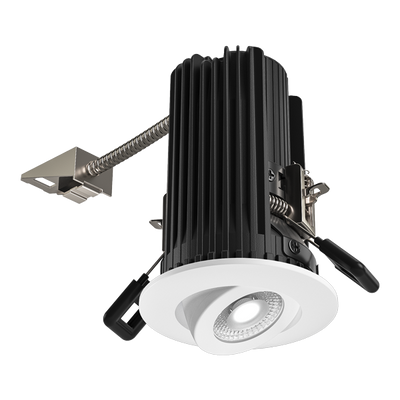 Elco Lighting Teak 2" Round Adjustable LED Light Engine, 10.5–12.5W, 2700K–4000K, CRI93+, White, EKCM218A1W