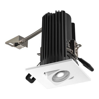 Elco Lighting Teak 2" Square Adjustable LED Light Engine, 10.5-12W, 2700K, CRI93, Black, E2L19F27B