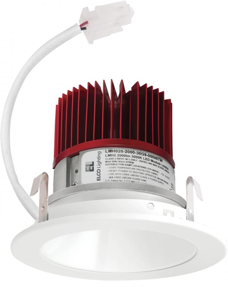 Elco Lighting 4" LED Light Engine Reflector Trim, 9.6W, 3000K, CRI93, Black, E410C0830BB2
