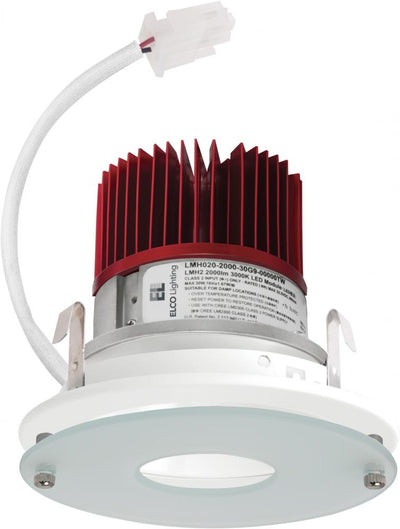 Elco Lighting 4" LED Light Engine, Drop Glass Trim, 8.76W, SunsetK, CRI93+, White, E412C0827W2