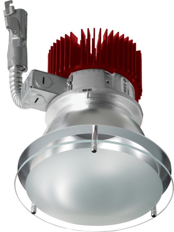 Elco Lighting 4" LED Light Engine, Drop Glass Trim, CRI93+, CCT Selectable, White, E412C0830W