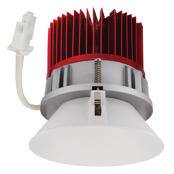 Elco Lighting Cedar 4 In. LED Light Engine with Trimless Reflector, 8.76W, 3500K, CRI93+, All White, E430C0835W2