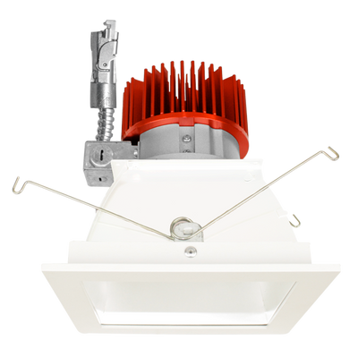 Elco Lighting 4" Square Reflector LED Light Engine Trim, 8.8-36.8W, 2700K, CRI93, 38° Beam, White, E440L1227W2-F
