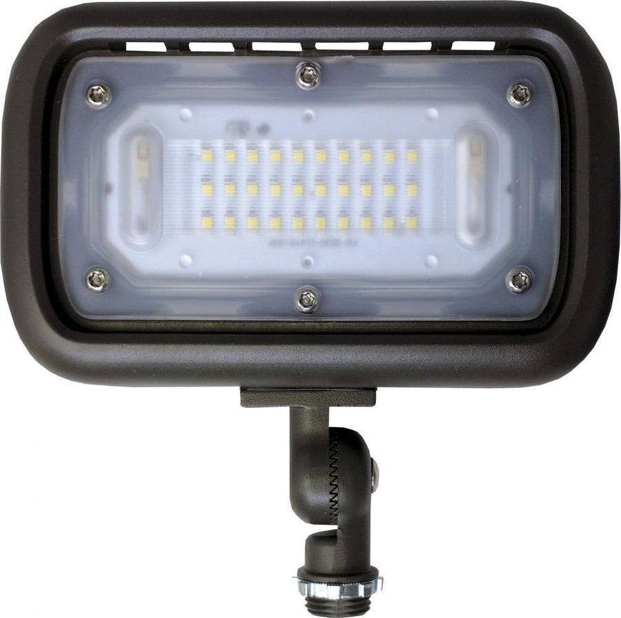 Elco Lighting EFL Mini LED Floodlight, 30W, 4000K, 120/277V, Trunnion, Bronze, EFL30S50WFT