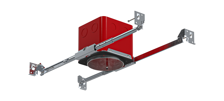 Elco Lighting 4" New Construction IC Airtight Junction Box, 2-Hour Fire Rated, Quick-Connect, EJB483ICA